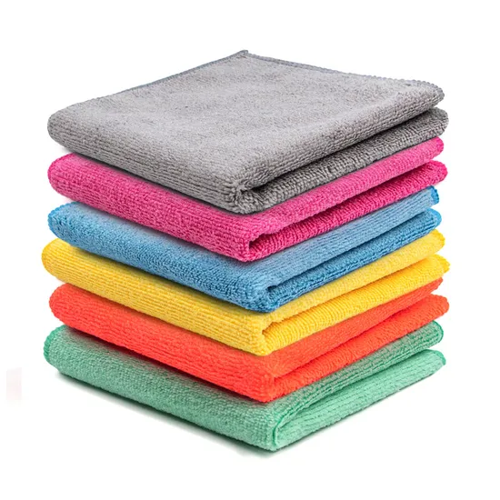 Premium 40x40cm Microfiber Cleaning Towels (6-Pack) - Lint-Free, Ultra-Absorbent Cloths for Car Detailing, Home Cleaning & More